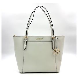 Michael Kors Ciara Leder Tote Bag Weiß Weiß