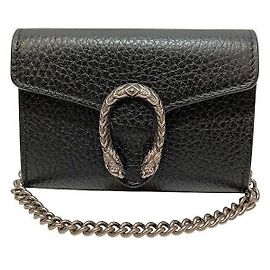Gucci Dionysus Leather Card Case Black