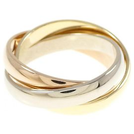 Anello Cartier Trinity Au750 Taglia 13 D'oro Metallico
