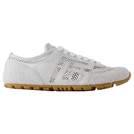 Baskets Racer 45 - Balmain - Cuir - Blanc Blanc