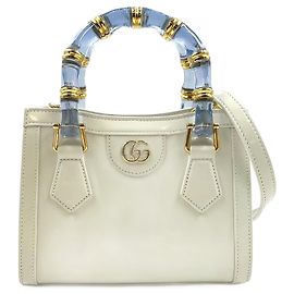 Borsa Tote Mini Diana Gucci in pelle bianca Bianco