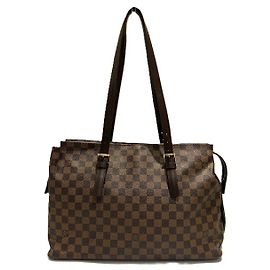 Louis Vuitton Chelsea Damier Shoulder Bag Brown