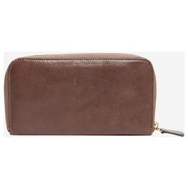 Marni Brown leather zip wallet Brown