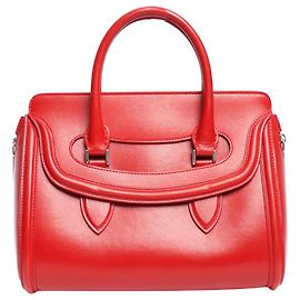 Alexander Mcqueen Bolsa de mão Heroine em couro vermelho Vermelho