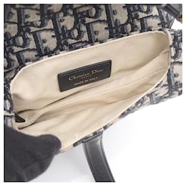 Dior-Dior Mini Saddle Bag Oblique Jacquard Canvas Leather-Brown,Beige