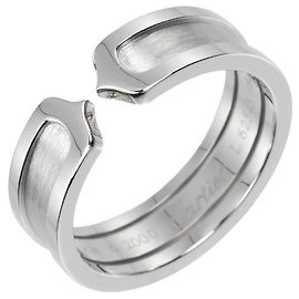 Cartier 2C Au750 Ring Size 17 Silvery Metallic