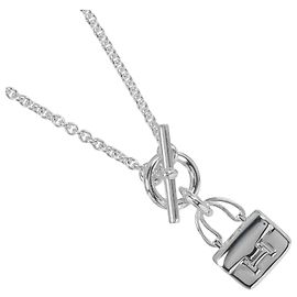 Colar Hermès Amulette Constance em Prata 925 Prata Metálico