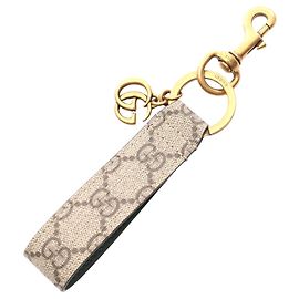 Gucci Ophidia GG Supreme Charm Keychain Brown Beige