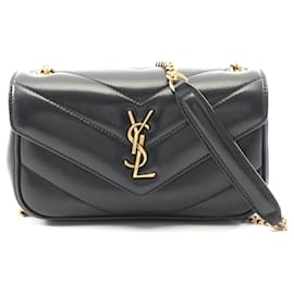 Yves Saint Laurent Borsa a Spalla in Pelle Loulou Toy di Saint Laurent Nero