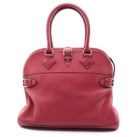 Bolsa Hermès Atlas 35 em madeira rosa marrom Marrom