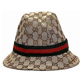 Gucci GG Canvas Bucket Hat Brown Beige