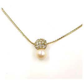 Collar de Perlas y Strass Givenchy Oro Blanco