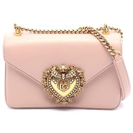 Bolsa de Ombro em Couro Devotion da Dolce & Gabbana Rosa