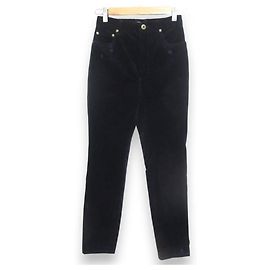 Pantalones Slim Tapered de Terciopelo de Miu Miu Azul Azul marino