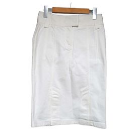 Saia de denim até o joelho Tom Ford Branco