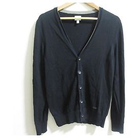 Cardigã de malha de algodão Armani Collezioni Preto