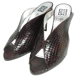 Givenchy Python Leather Sandals Brown