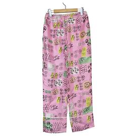 Pantalones de seda Marni PAMAN24100 Rosa Multicolor