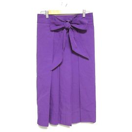 Autre Marque Jupe à ruban latéral avec pliage Violet