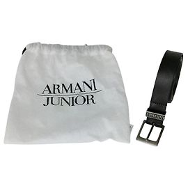 Cinturón de cuero Emporio Armani Junior Negro