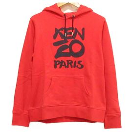 Sudadera de algodón con estampado de logo Kenzo Negro Roja
