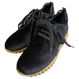 Sneakers basse in suede Salvatore Ferragamo Nero
