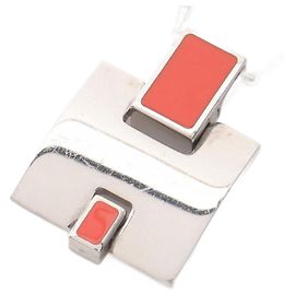 Hermès Hermes Eileen Necklace Silvery Red