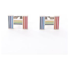 Abotoaduras Hermès Quiz Rainbow Multicor