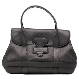 Loewe Charcoal Gray Leather Handbag Dark grey