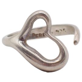 Tiffany & Co. Elsa Peretti Open Heart Ring Silver 925 Silvery