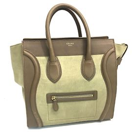 Céline CELINE Mini Shopper Luggage Tote Tasche Braun Beige