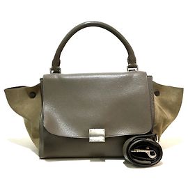 Céline Sac à main/épaule Trapeze 2-en-1 de Celine Gris anthracite