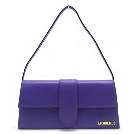 NEUE JACQUEMUS LE BAMBINO LONG 221BA013-3060 LILA LEDER HANDTASCHE Lila