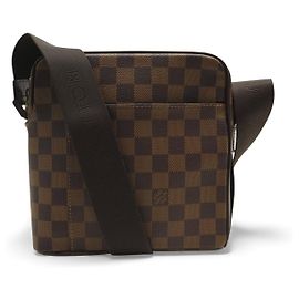 NUOVA BORSA LOUIS VUITTON OLAV PM N41442 CANVAS DAMIER EBENE Marrone