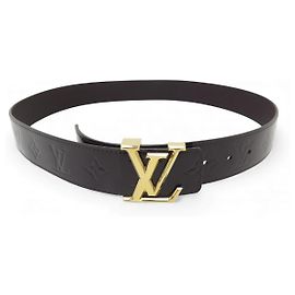 NEUER LOUIS VUITTON LV INITIALES 40MM T95 MONOGRAM LACKLEDERGÜRTEL Bordeaux