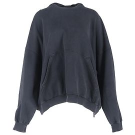 Hoodie en coton noir avec logo brodé Balenciaga Noir