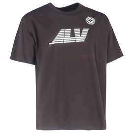 Camiseta de algodão marrom estampada lavada Louis Vuitton Marrom Vermelho