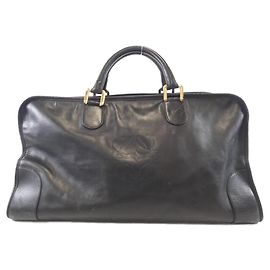 Loewe Amazona Leather Boston Bag Black