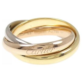 Anello Cartier Trinity Au750 Taglia 13 D'oro Metallico
