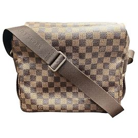 Borsa a Spalla Naviglio Damier Louis Vuitton Marrone