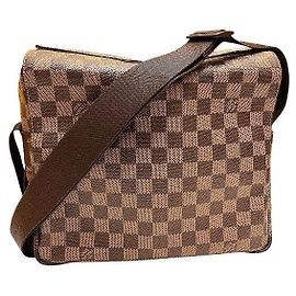 Louis Vuitton Naviglio Damier Shoulder Bag Brown