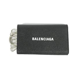 Chaveiro de couro de bezerro Balenciaga Preto