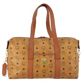 Sac de voyage MCM Vicetos logogramme boston 40 Marron