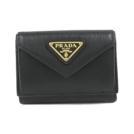 Prada Bi-Fold Wallet 1MH021 Black Other