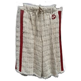 Shorts Bermuda Gucci Creme Bouclé Cru