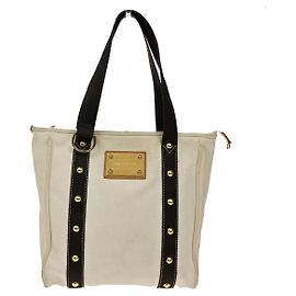 Louis Vuitton Antigua Tote aus Canvas MM Weiß