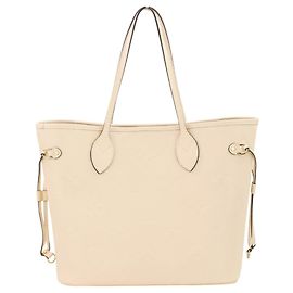 Bolsa tote Neverfull MM em Monogram Empreinte Louis Vuitton Cru