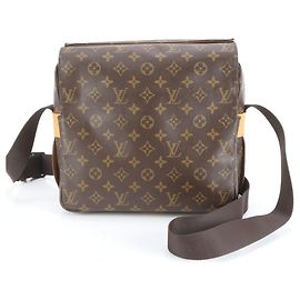 Louis Vuitton Monogram Naviglio Shoulder Bag Brown