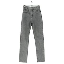 Isabel Marant Jeans rectos de algodón gris Gris