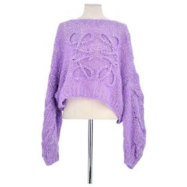 Loewe Suéter de lã roxa Roxo